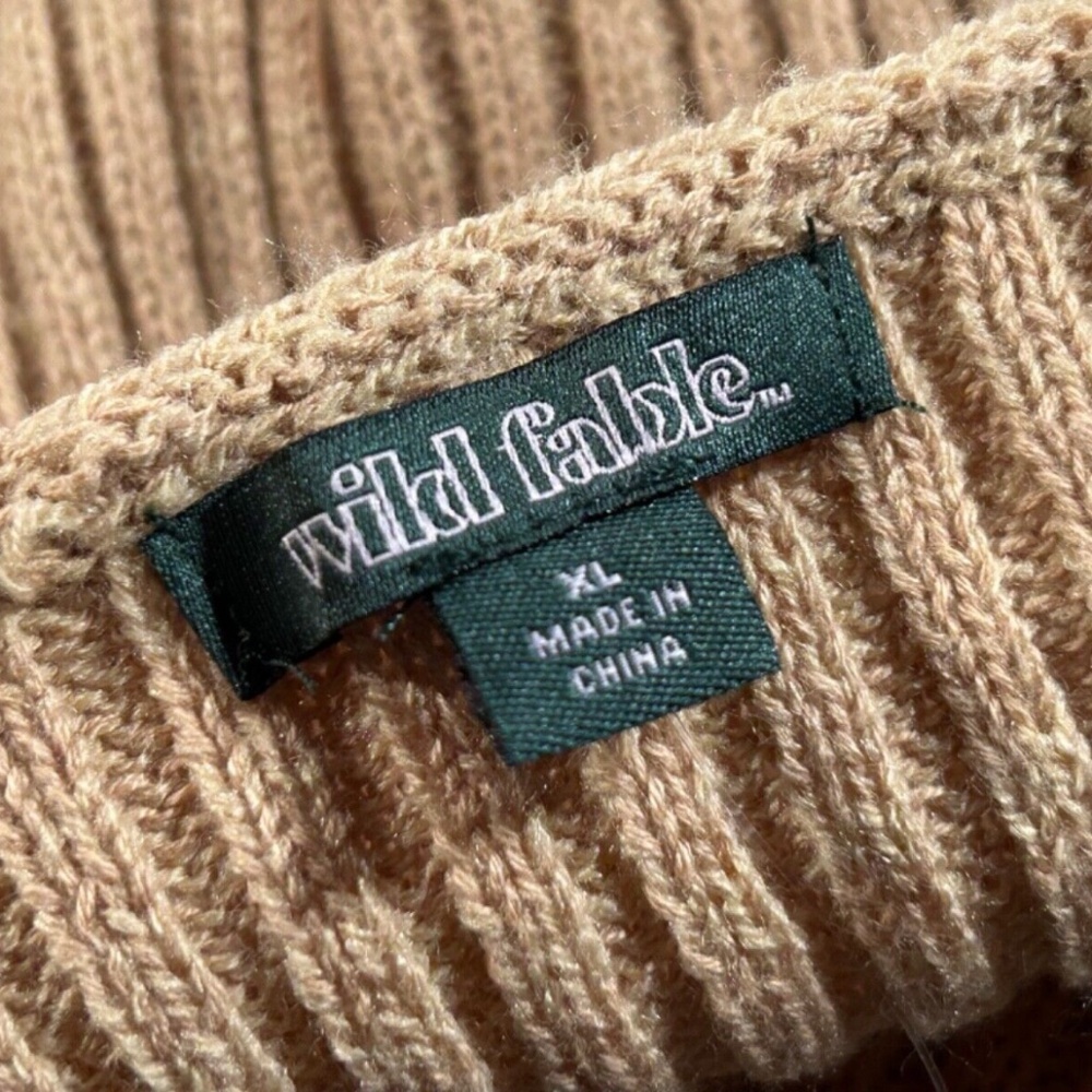 Wild Fable Long Sleeved Ribbed Crop Sweater Brown Size XL - NWT - Picture 8 of 9